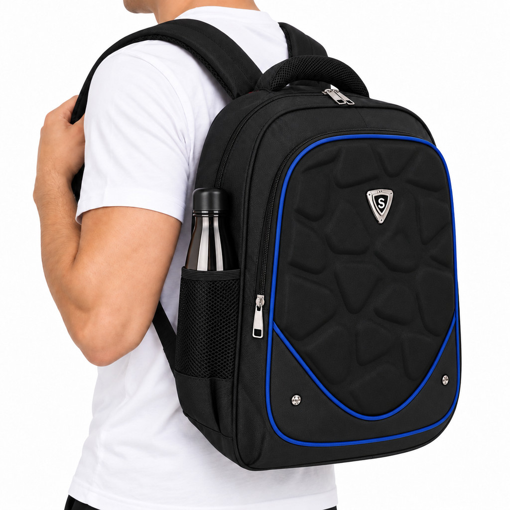Mochila masculina escolar faculdade trabalho reforçada impermeável resistente alça forte durável grande espaçosa