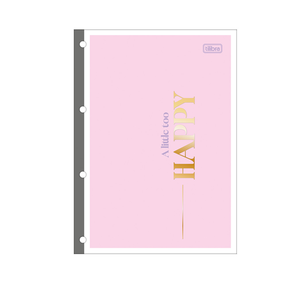 Refil Para Caderno Argolado UNIVERSITARIO Happy 80 Folhas - TILIFLEX
