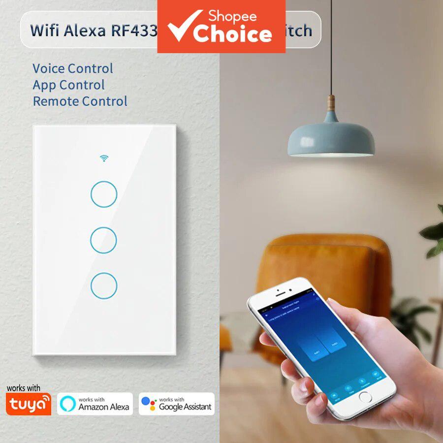Axus Interruptor Inteligente 2026, Interruptor de Luz de Casa Inteligente, Interruptor de Parede Touch, compatível com