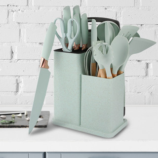 Utensílios de cozinha de Silicone conjunto de 19 peças panela antiaderente espátula colher utensílios de cozinha com bal