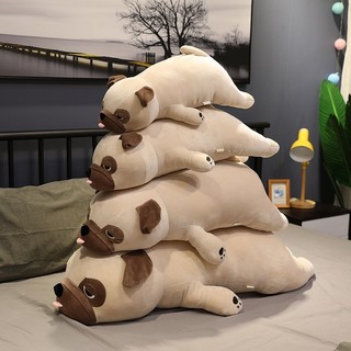 Pug cão boneca cão brinquedo de pelúcia bonito pug boneca dormir travesseiro boneca presente da menina