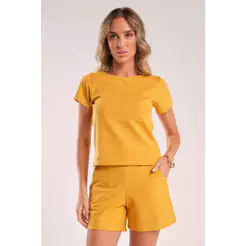 Conjunto Feminino Curto Listrado Marialícia