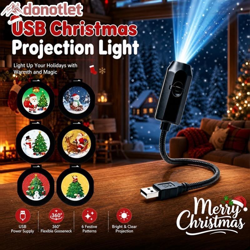 Donotlet Portátil USB Feriado Projetor Luz Natal Padrões De Halloween Para Quarto Festa Em Casa Decoração Da Família