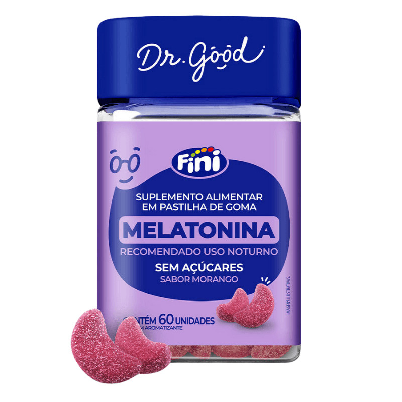 Dr. Good Melatonina Gummies 60 Unidades – Sabor Morango