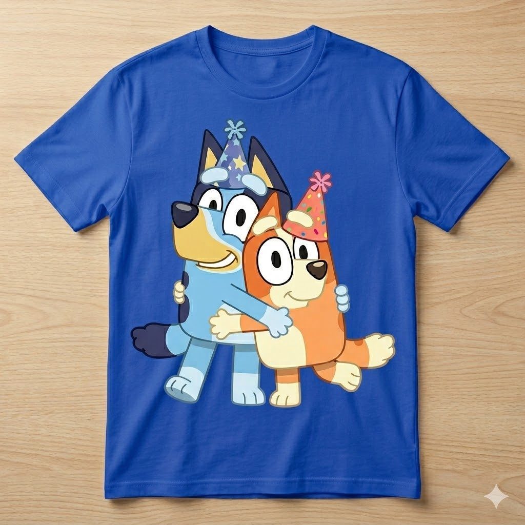 Camiseta Blusa Camisa Bluey e Bing Familia Unissex Divertida Cachorro