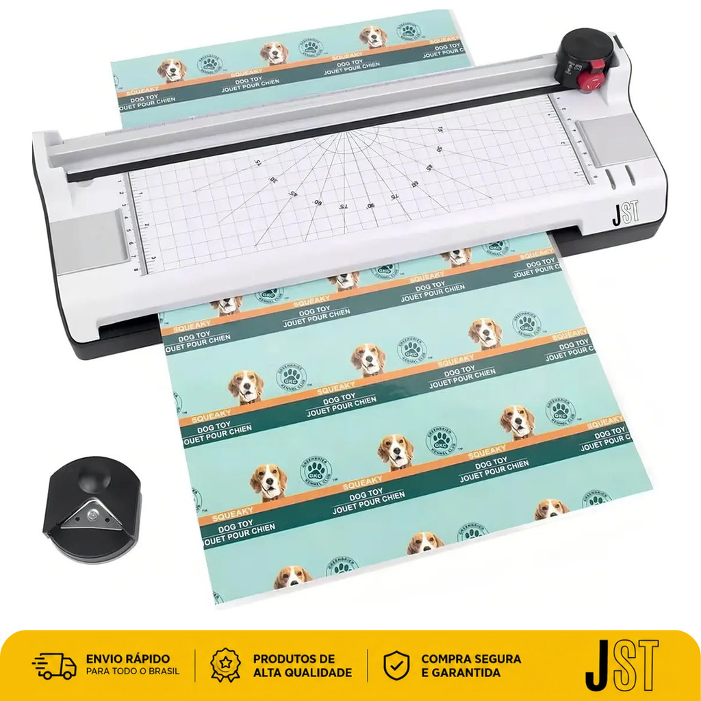 Plastificadora A4 6 em 1 JST PL-230E 127V Laminadora Refiladora Poliseladora