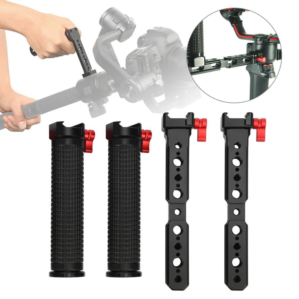 Estabilizador Dual Handle Grip Extended Light Monitor Bracket Stand para DJI RS 2/RSC 2 StabilizerBlack