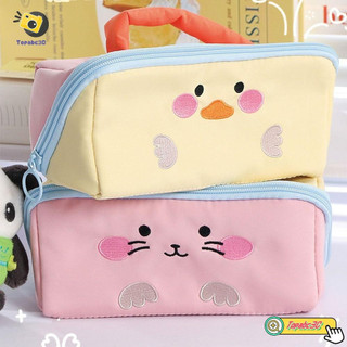 Lápis TOPABCC , Bolsa De Caneta De Dopamina De Animal De Desenho Animado , Estojos De Armazenamento De Papelaria Combina