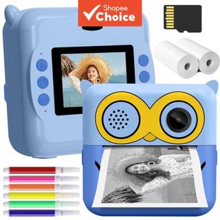 Câmera Instantânea Infantil/Adulta para Impressão Instantânea, Câmeras Digitais 1080P que Imprimem Fotos, Presentes de