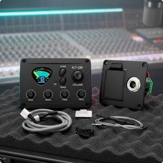 [Fineblue] Pré-Amplificador De Captador De Guitarra Compacto Com EQ Eletrônico De 4 Bandas Leve E Robusto Para Guitarris