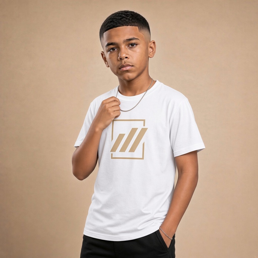 Camiseta Infantil e Jovem Estampada Quadrado 100% Algodão Premium Criança Personalizada Unissex Blusa Camisa Jovem