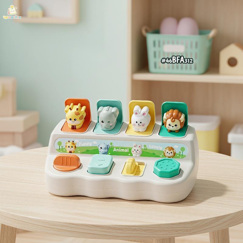 LOF Quebra-Cabeça Interativo Animal Criança Brinquedos Educativos Brinquedo De Desenvolvimento Infantil Não Tóxico Por 1