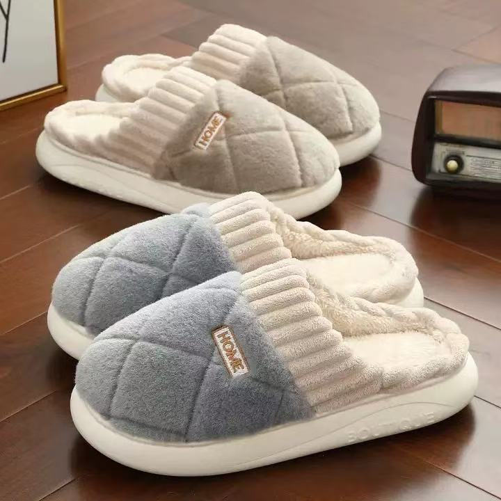 Pantufa de Pelúcia Quentinha Feminina e Masculina – Chinelo de Inverno Confortável, Macio e Antiderrapante