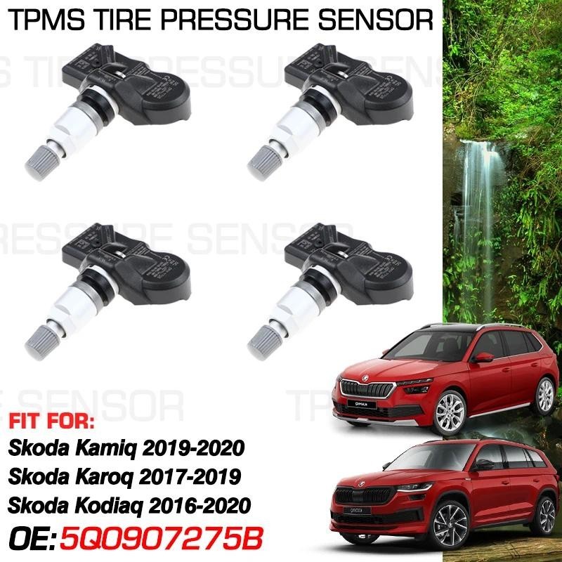 Para Skoda Kodiaq 2016-2020 Kamiq 2019 Karoq 2017-2019 433MHz Sistema Sensor De Monitoramento Pressão Dos Pneus 5q090727