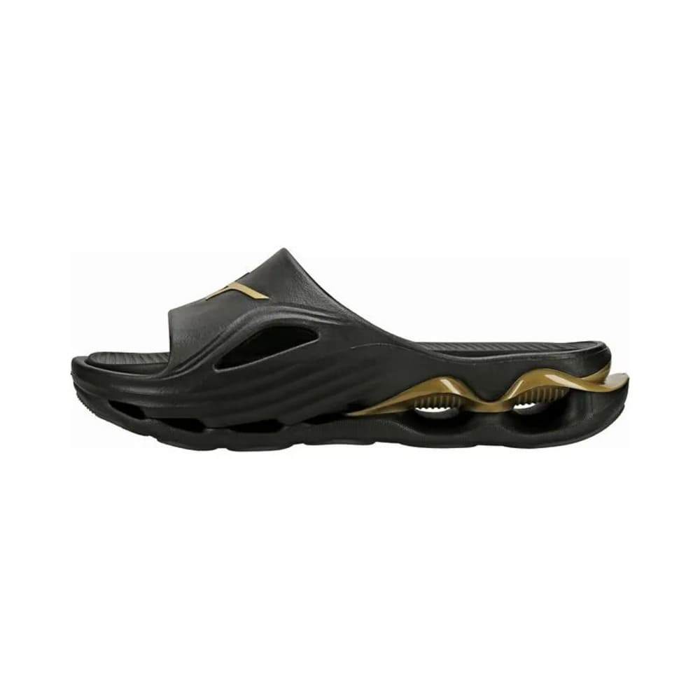 Chinelo Mizuno Slide Wave Preto/Dourado