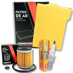 Kit de Filtros + Vela Ngk Teneré 250 2011-2015 / Lander 250 2006-2015