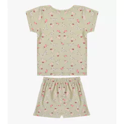 Pijama Infantil Blusa com Shorts Select Verde