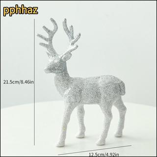 [pphhaz] Decoração De Rena 3D Com Acabamento Brilhante De Férias Natal Enfeite De Mesa De Cervo Antlerdo Feito À Mão Rea