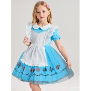 Meninas vestido estilo Halloween Lolita europeu americano meninas temporada escolar Alice elemento vestido de princesa.