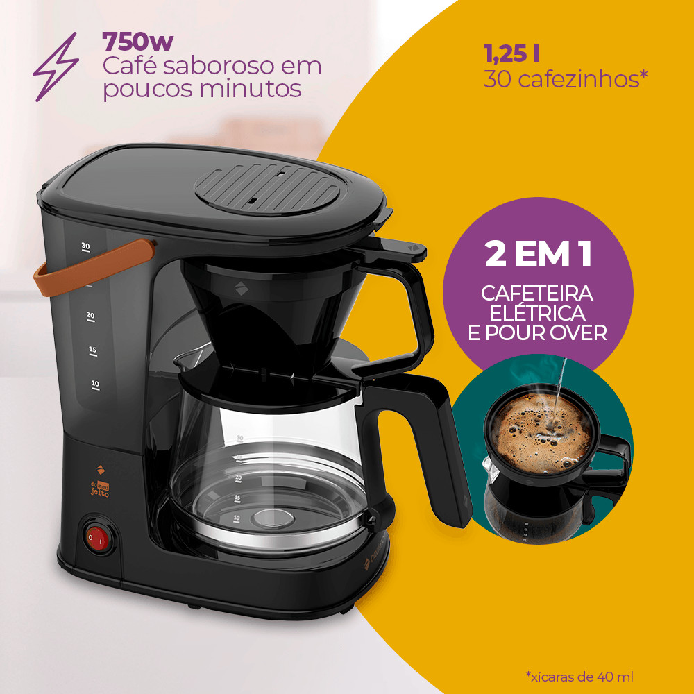 Cafeteira Elétrica Cadence Pour Over 2 em 1 · foto 2