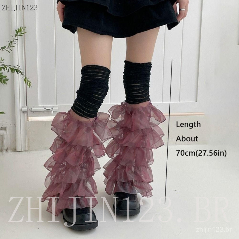 Meias de Renda Lolita para Cosplay de Anime, Meias Acima do Joelho, Podem Ser Combinadas com Leggings LGBK