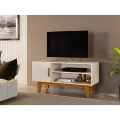 Rack para TV até 42 Polegadas 110cm Denver Bege Off White/Naturale
