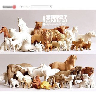 Modelo de animal ecológico para simulação cognitiva, boneco de brinquedo, sem cor, para exportação, para pintar, DIY, br