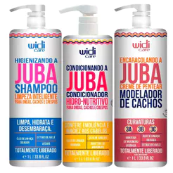 Kit Shampoo + Condicionador + Creme De Pentear Widi Care Encaracolando a Juba 1L