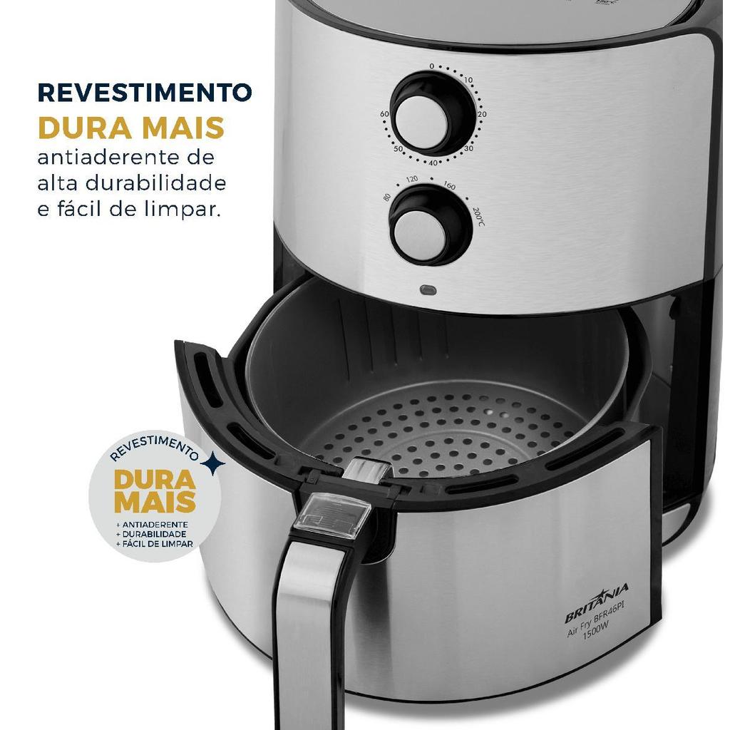 Air Fryer Britânia 4,6L Antiaderente 1500W BFR46PI · foto 2