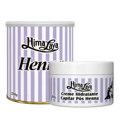 Kit Tintura Henna Himalaya Em Pó Vinho 250g + Creme Hidratante Capilar