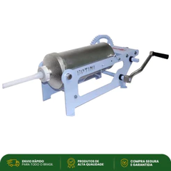 Ensacadeira de Linguiça Manual Botini B8L 8L 5kg Canhão Embutidora 3 Funis