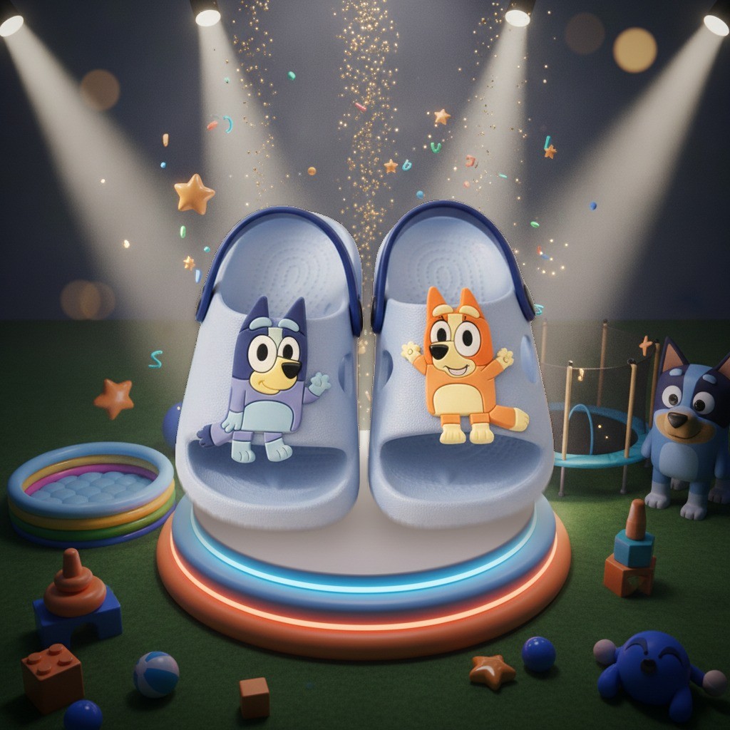 Hora de Brincar! Chinelo Nuvem Infantil Bluey Stitch Confortável Resistente Leve Desenhos Personagens Macio