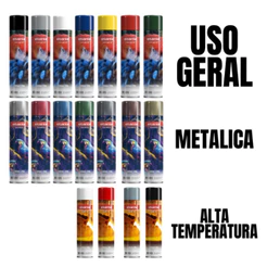 Premium Sprays Uso Geral/Metalica/Luminosa/Alta Temperatura Secagem Rápida Uso Interno/Externo 400ML