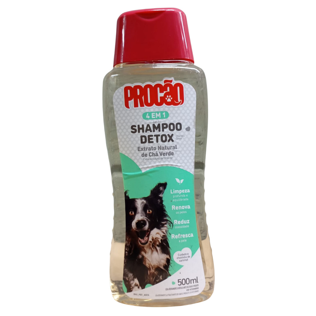 Shampoo Pet Detox 4 em 1 Procão 500ml Refresca e Renova Pelos em Oferta na Shopee