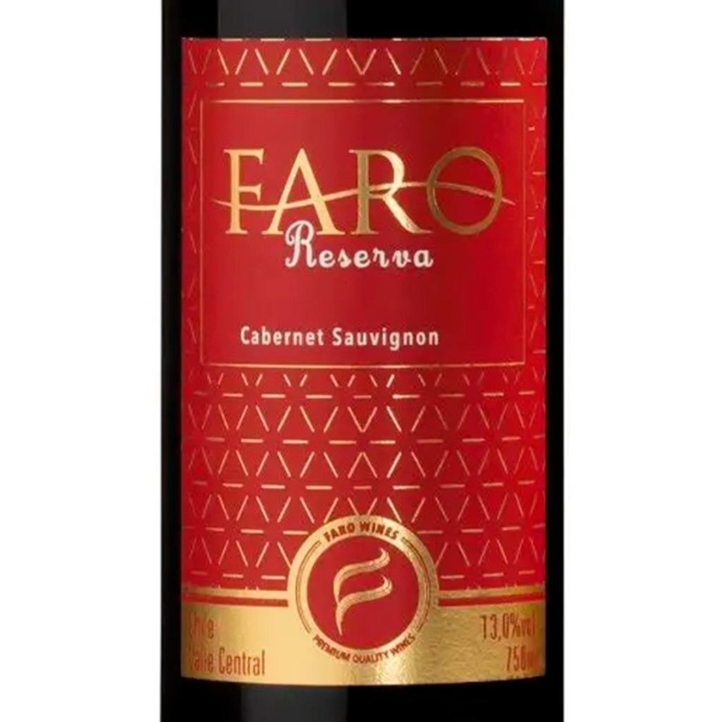 Detalhes do Vinho Chileno Tinto Reserva 2019 Faro Cabernet Sauvignon 750ml Kit 4Un