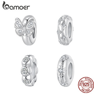 Bamoer 925 Prata Esterlina Pingente Borboleta Estrela Padrão Bolha Silicone Espaçador Grânulo Acessórios Série Jóias Pre em Oferta na Shopee