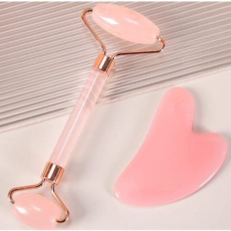 Rolo Massagem Facial Jade Lifting Facial Ferramenta V-Shape para Firmar Pele Antienvelhecimento
