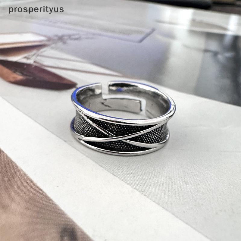 [prosperityus] Retro Time Space Goku Anel Preto Punk Gótico Aberto Para Homens Feito À Mão Unissex [BR]