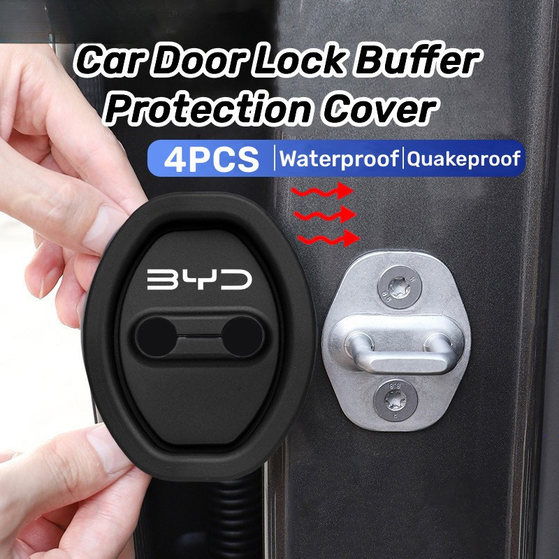 4Pcs Capa de Proteção de Silicone para Fechadura de Porta de Carro BYD, Acessórios Silenciosos para BYD Dolphin Plus, Do