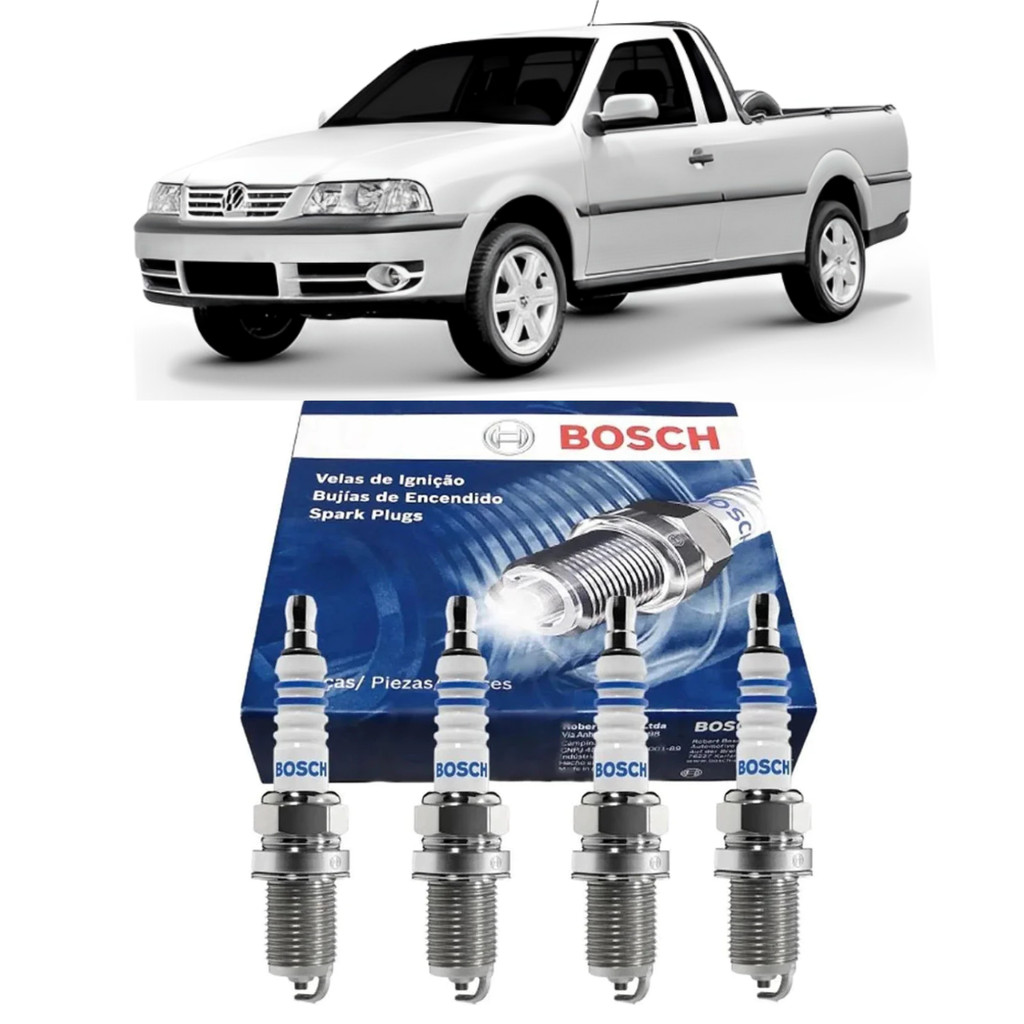 Vela de Ignição Volkswagen Saveiro MI G3 1.6 1.8 2.0 8V 2000-2005 Bosch SP05 F000KE0P05 Original Alta Qualidade Envio Já