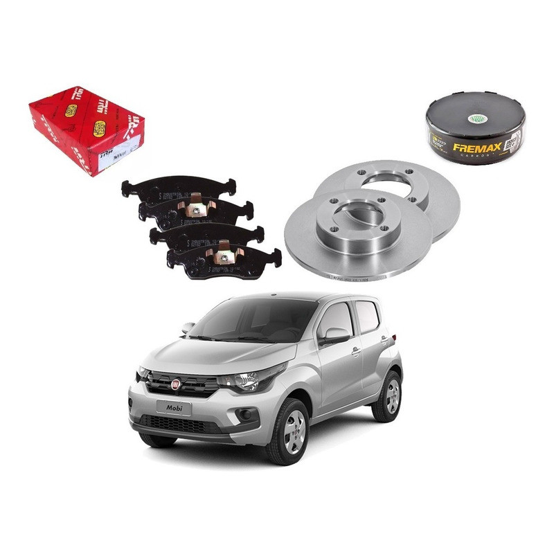 Kit Disco Pastilha Freio Dianteiro Mobi 1.0 2017 A 2019 em Oferta na Shopee