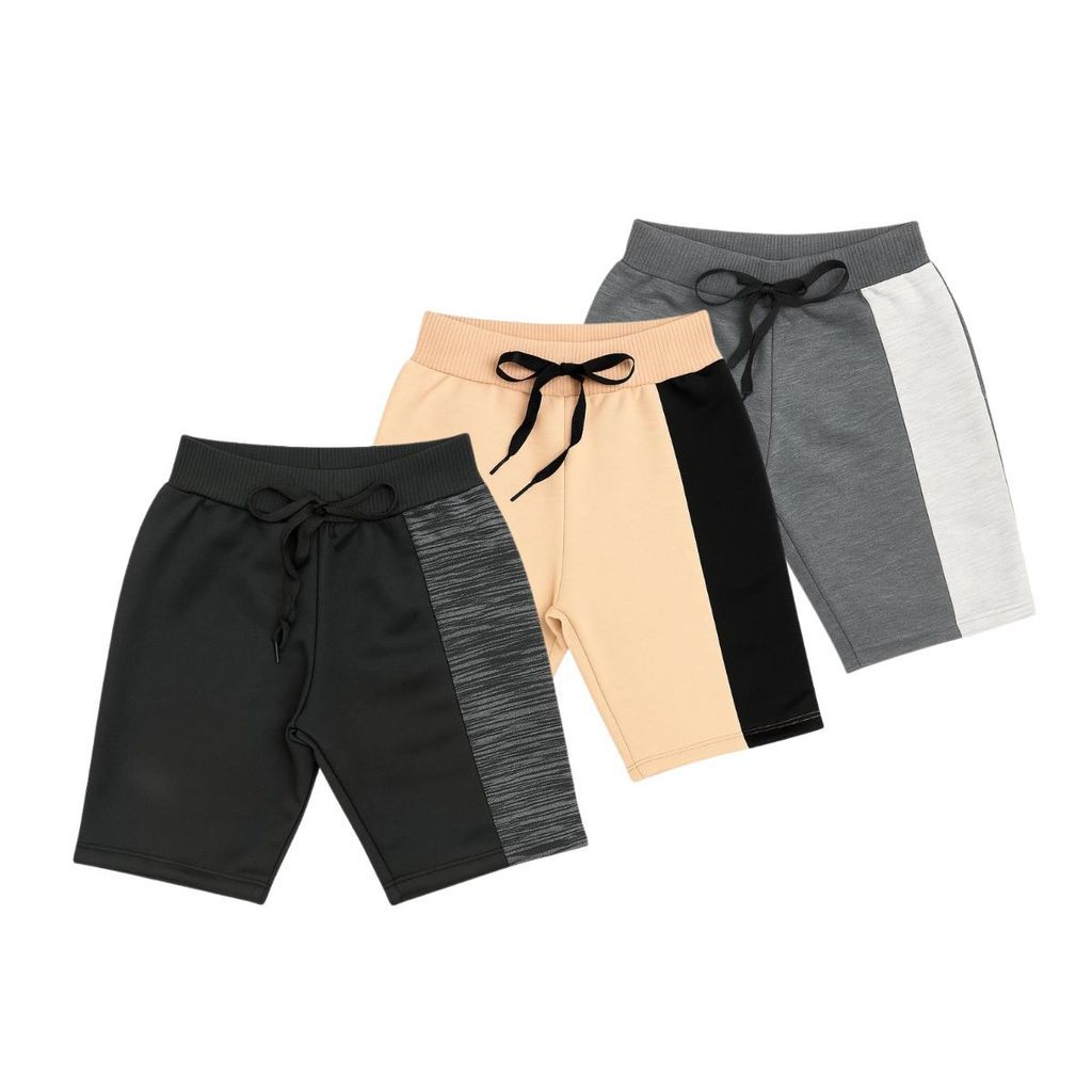 Kit 3 Bermudas Listra Shorts Infantil Masculina Moletom Moletinho Menino Escola 02 a 12 anos em Oferta na Shopee