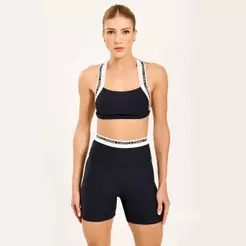 Short Supple Preto Canelado