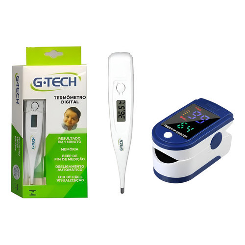 Termômetro Digital G-tech Oximetro Genérico Digital Lk87 Temperatura Febre Saturação