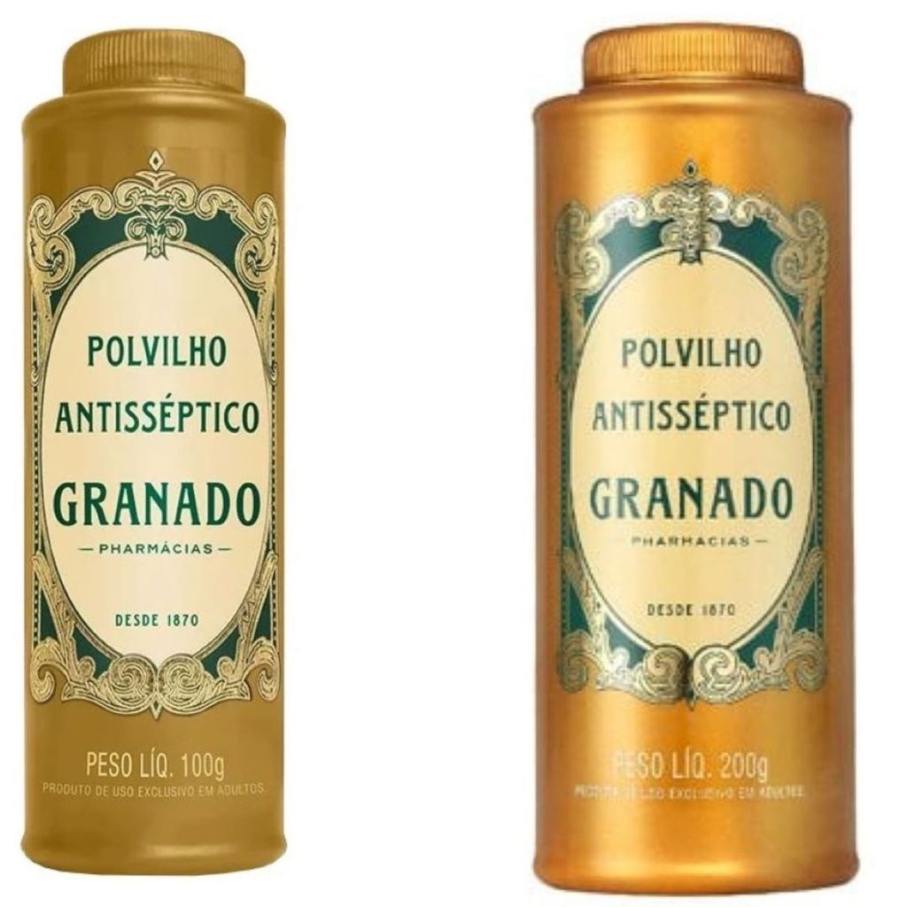 Polvilho Talco Antisséptico Tradicional Granado Kit 100 e 200g