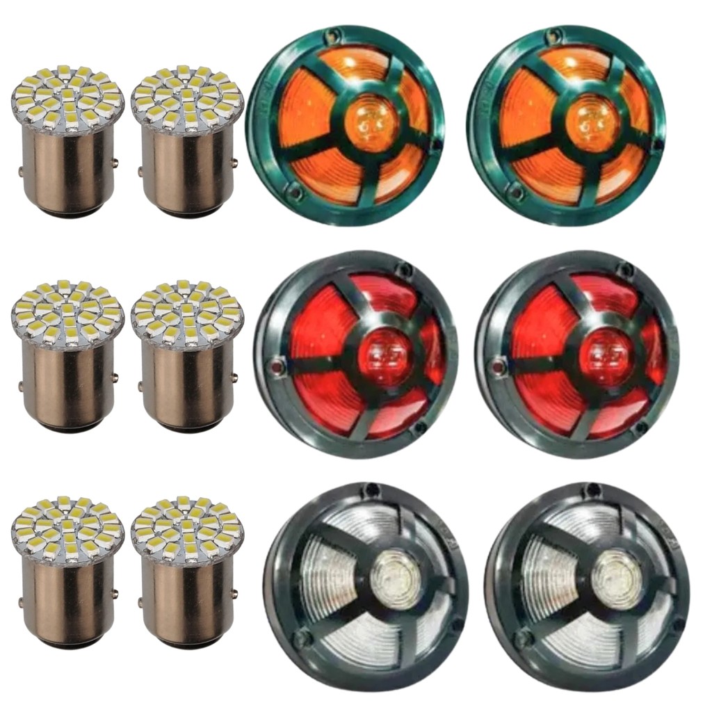 KIT 6 LANTERNA + 6 LEDS ESTRIBO COMPATÍVEL MB 1113 1313 12V em Oferta na Shopee