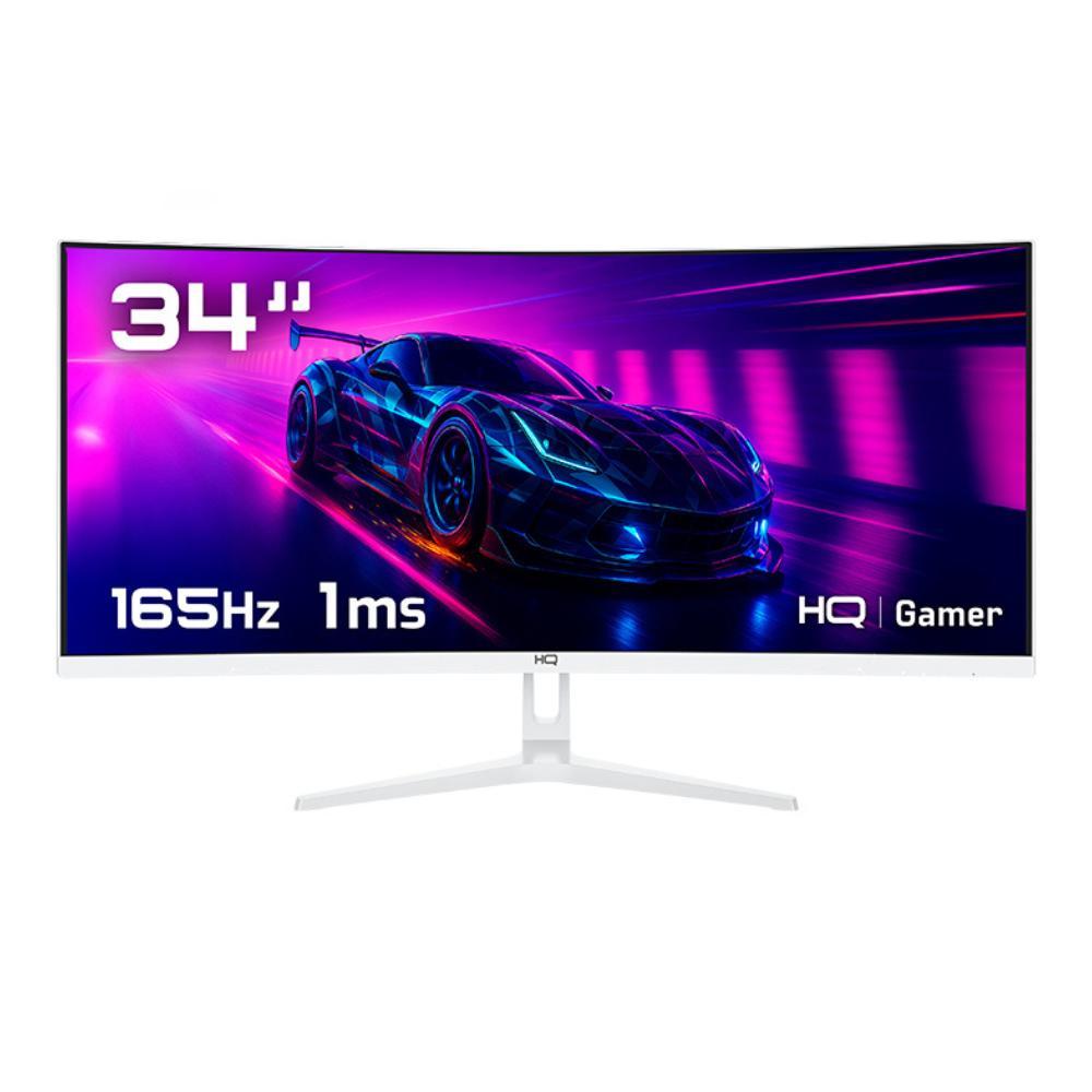 Monitor Gamer 34" Curvo Branco 1ms, 165Hz, UltraWide (QHD) - 3440x1440 AMD FreeS