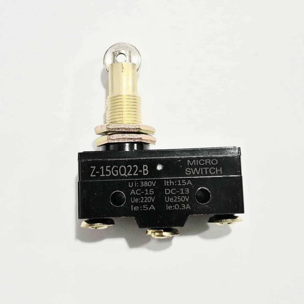Chave Micro Switch Grande 15A KW-15GQ22-B com Roldana e Botão 57.17.054