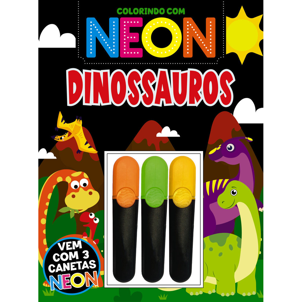 Colorindo com Neon Dinossauros em Oferta na Shopee