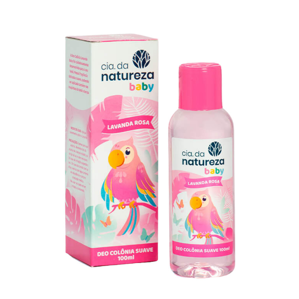 Deo Colônia Suave de Lavanda Rosa para bebês 100ml - Cia da Natureza Baby